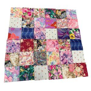 Patchwork Quilting Fabric Squares 188 Precut 2" Cotton with Gold Accents
